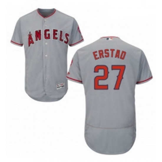 Mens Majestic Los Angeles Angels of Anaheim 27 Darin Erstad Grey Flexbase Authentic Collection MLB Jersey Mens Majestic Los Angeles Angels of Anaheim 27 Darin Erstad Grey Flexbase Authentic Collection MLB Jersey