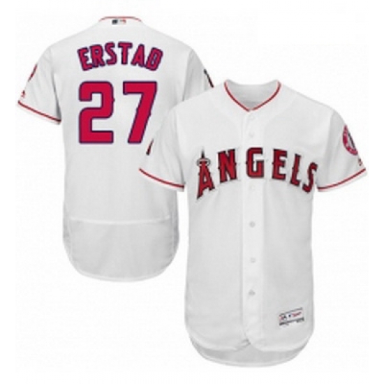 Mens Majestic Los Angeles Angels of Anaheim 27 Darin Erstad White Flexbase Authentic Collection MLB Jersey Mens Majestic Los Angeles Angels of Anaheim 27 Darin Erstad White Flexbase Authentic Collection MLB Jersey