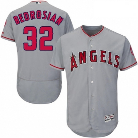 Mens Majestic Los Angeles Angels of Anaheim 32 Cam Bedrosian Grey Road Flex Base Authentic Collection MLB Jersey Mens Majestic Los Angeles Angels of Anaheim 32 Cam Bedrosian Grey Road Flex Base Authentic Collection MLB Jersey
