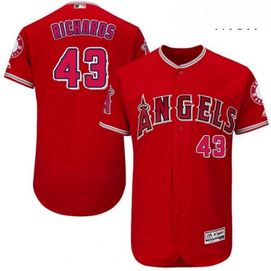 Mens Majestic Los Angeles Angels of Anaheim 43 Garrett Richards Authentic Red Alternate Cool Base MLB Jersey Mens Majestic Los Angeles Angels of Anaheim 43 Garrett Richards Authentic Red Alternate Cool Base MLB Jersey