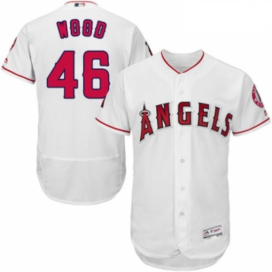Mens Majestic Los Angeles Angels of Anaheim 46 Blake Wood White Home Flex Base Collection 2018 World Series Jersey Mens Majestic Los Angeles Angels of Anaheim 46 Blake Wood White Home Flex Base Collection 2018 World Series Jersey