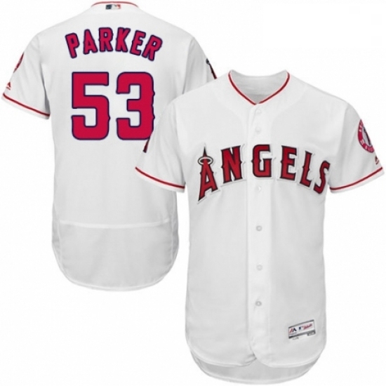 Mens Majestic Los Angeles Angels of Anaheim 53 Blake Parker White Home Flex Base Authentic Collection MLB Jersey Mens Majestic Los Angeles Angels of Anaheim 53 Blake Parker White Home Flex Base Authentic Collection MLB Jersey