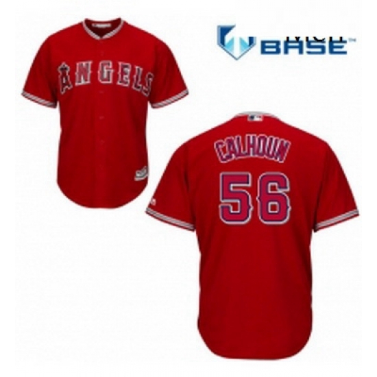 Mens Majestic Los Angeles Angels of Anaheim 56 Kole Calhoun Replica Red Alternate Cool Base MLB Jersey Mens Majestic Los Angeles Angels of Anaheim 56 Kole Calhoun Replica Red Alternate Cool Base MLB Jersey