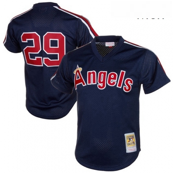Mens Mitchell and Ness 1984 Los Angeles Angels of Anaheim 29 Rod Carew Authentic Navy Blue Throwback MLB Jersey Mens Mitchell and Ness 1984 Los Angeles Angels of Anaheim 29 Rod Carew Authentic Navy Blue Throwback MLB Jersey