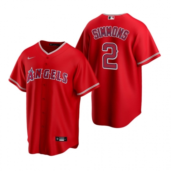 Mens Nike Los Angeles Angels 2 Andrelton Simmons Red Alternate Stitched Baseball Jerse Mens Nike Los Angeles Angels 2 Andrelton Simmons Red Alternate Stitched Baseball Jerse
