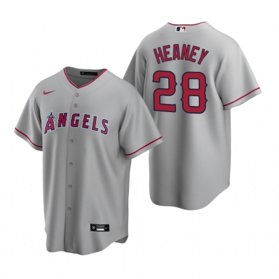 Mens Nike Los Angeles Angels 28 Andrew Heaney Gray Road Stitched Baseball Jerse Mens Nike Los Angeles Angels 28 Andrew Heaney Gray Road Stitched Baseball Jerse