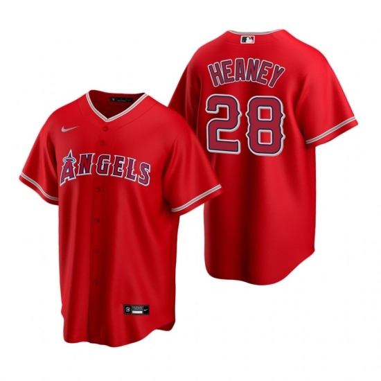 Mens Nike Los Angeles Angels 28 Andrew Heaney Red Alternate Stitched Baseball Jerse Mens Nike Los Angeles Angels 28 Andrew Heaney Red Alternate Stitched Baseball Jerse