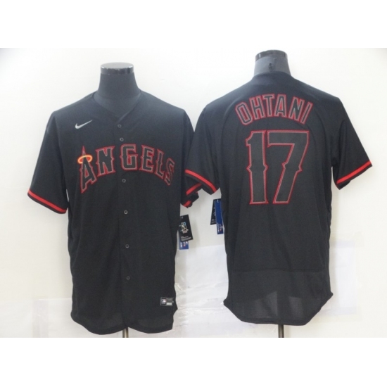 Men's Nike Los Angeles Angels of Anaheim #17 Shohei Ohtani Showtime Authentic Black Jersey Men's Nike Los Angeles Angels of Anaheim #17 Shohei Ohtani Showtime Authentic Black Jersey
