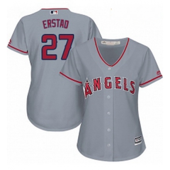 Womens Majestic Los Angeles Angels of Anaheim 27 Darin Erstad Authentic Grey Road Cool Base MLB Jersey Womens Majestic Los Angeles Angels of Anaheim 27 Darin Erstad Authentic Grey Road Cool Base MLB Jersey