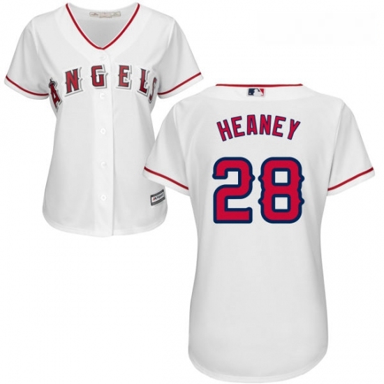 Womens Majestic Los Angeles Angels of Anaheim 28 Andrew Heaney Replica White Home Cool Base MLB Jersey Womens Majestic Los Angeles Angels of Anaheim 28 Andrew Heaney Replica White Home Cool Base MLB Jersey