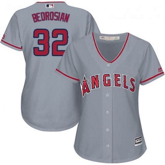 Womens Majestic Los Angeles Angels of Anaheim 32 Cam Bedrosian Authentic Grey Road Cool Base MLB Jersey Womens Majestic Los Angeles Angels of Anaheim 32 Cam Bedrosian Authentic Grey Road Cool Base MLB Jersey