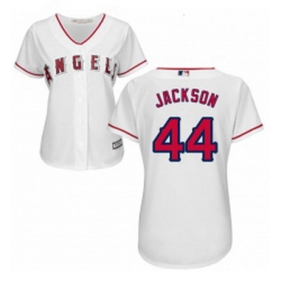 Womens Majestic Los Angeles Angels of Anaheim 44 Reggie Jackson Authentic White Home Cool Base MLB Jersey Womens Majestic Los Angeles Angels of Anaheim 44 Reggie Jackson Authentic White Home Cool Base MLB Jersey