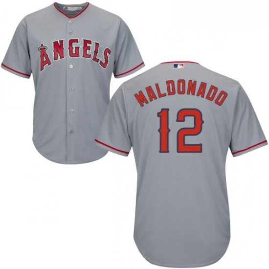 Youth Majestic Los Angeles Angels of Anaheim 12 Martin Maldonado Authentic Grey Road Cool Base MLB Jersey Youth Majestic Los Angeles Angels of Anaheim 12 Martin Maldonado Authentic Grey Road Cool Base MLB Jersey
