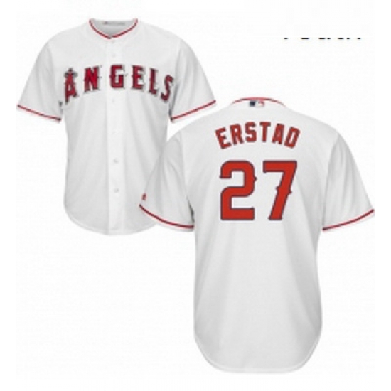 Youth Majestic Los Angeles Angels of Anaheim 27 Darin Erstad Replica White Home Cool Base MLB Jersey Youth Majestic Los Angeles Angels of Anaheim 27 Darin Erstad Replica White Home Cool Base MLB Jersey