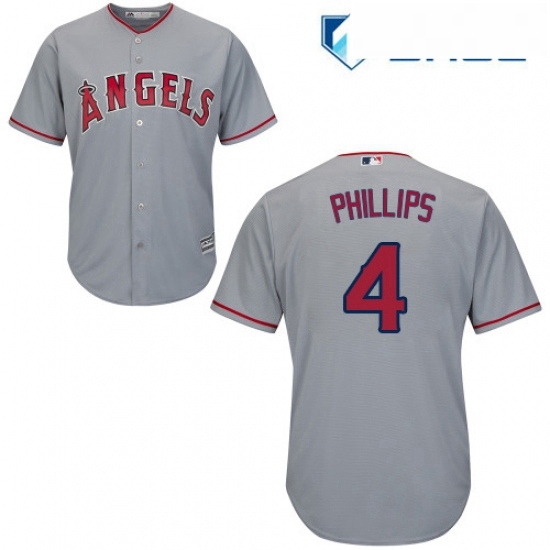 Youth Majestic Los Angeles Angels of Anaheim 4 Brandon Phillips Authentic Grey Road Cool Base MLB Jersey Youth Majestic Los Angeles Angels of Anaheim 4 Brandon Phillips Authentic Grey Road Cool Base MLB Jersey