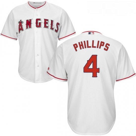 Youth Majestic Los Angeles Angels of Anaheim 4 Brandon Phillips Authentic White Home Cool Base MLB Jersey Youth Majestic Los Angeles Angels of Anaheim 4 Brandon Phillips Authentic White Home Cool Base MLB Jersey