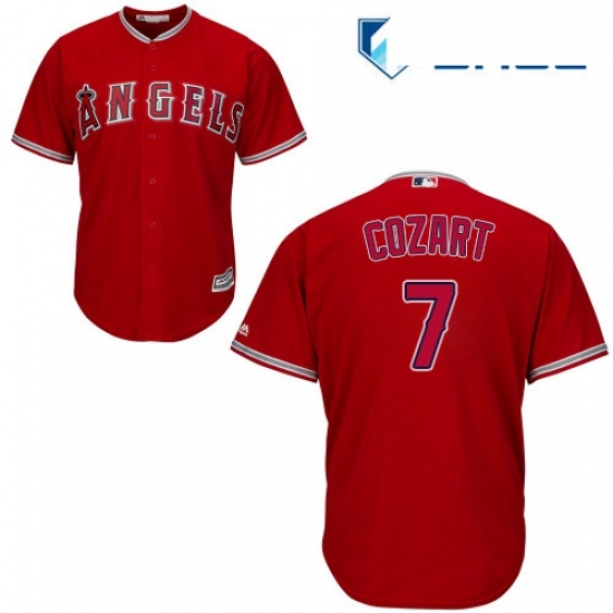 Youth Majestic Los Angeles Angels of Anaheim 7 Zack Cozart Authentic Red Alternate Cool Base MLB Jersey Youth Majestic Los Angeles Angels of Anaheim 7 Zack Cozart Authentic Red Alternate Cool Base MLB Jersey