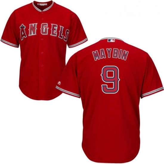 Youth Majestic Los Angeles Angels of Anaheim 9 Cameron Maybin Replica Red Alternate Cool Base MLB Jersey Youth Majestic Los Angeles Angels of Anaheim 9 Cameron Maybin Replica Red Alternate Cool Base MLB Jersey