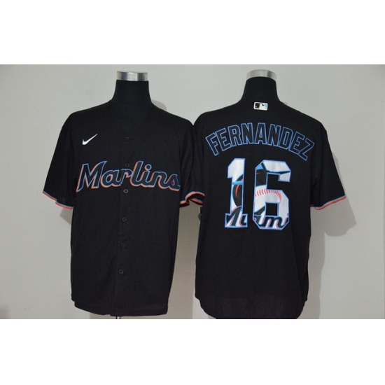 Marlins 16 Jose Fernandez Black 2020 Nike Cool Base Fashion Jersey Marlins 16 Jose Fernandez Black 2020 Nike Cool Base Fashion Jersey