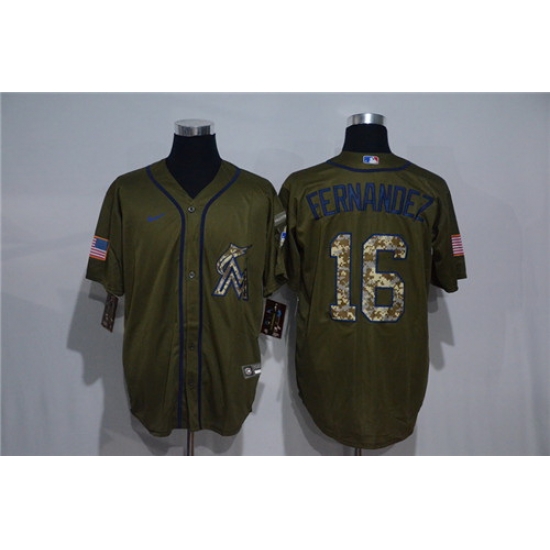 Marlins 16 Jose Fernandez Olive 2020 Nike Cool Base Jersey Marlins 16 Jose Fernandez Olive 2020 Nike Cool Base Jersey