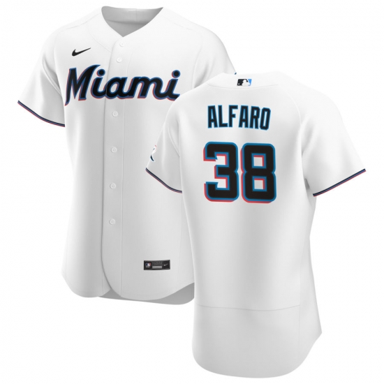Men Miami Marlins 38 Jorge Alfaro Men Nike White Home 2020 Flex Base Player MLB Jersey Men Miami Marlins 38 Jorge Alfaro Men Nike White Home 2020 Flex Base Player MLB Jersey