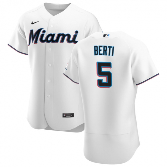 Men Miami Marlins 5 Jon Berti Men Nike White Home 2020 Flex Base Player MLB Jersey Men Miami Marlins 5 Jon Berti Men Nike White Home 2020 Flex Base Player MLB Jersey