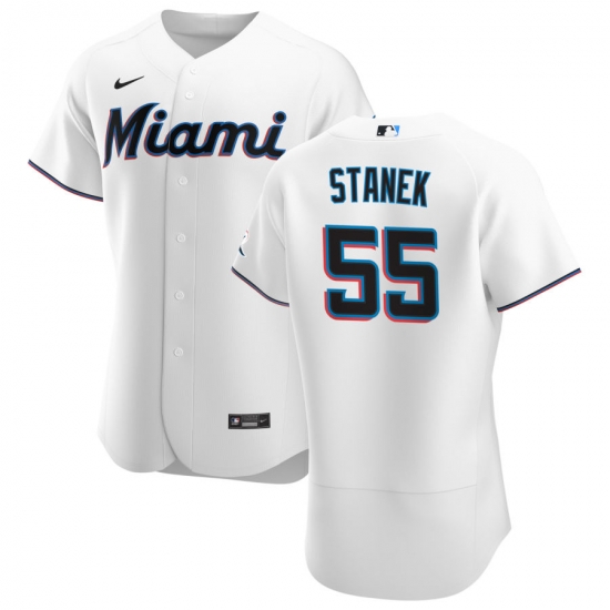 Men Miami Marlins 55 Ryne Stanek Men Nike White Home 2020 Flex Base Player MLB Jersey Men Miami Marlins 55 Ryne Stanek Men Nike White Home 2020 Flex Base Player MLB Jersey