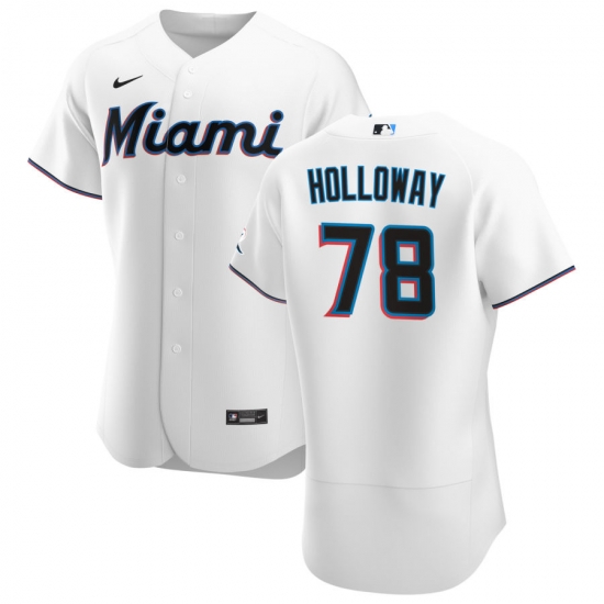 Men Miami Marlins 78 Jordan Holloway Men Nike White Home 2020 Flex Base Player MLB Jersey Men Miami Marlins 78 Jordan Holloway Men Nike White Home 2020 Flex Base Player MLB Jersey