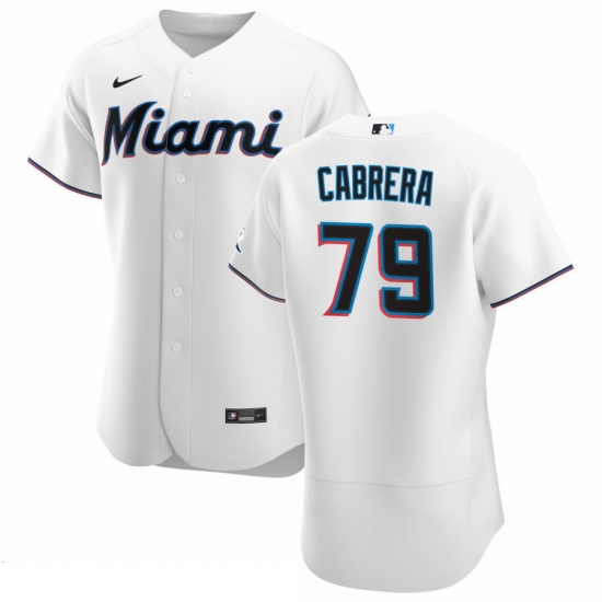 Men Miami Marlins 79 Edward Cabrera Men Nike White Home 2020 Flex Base Player MLB Jersey Men Miami Marlins 79 Edward Cabrera Men Nike White Home 2020 Flex Base Player MLB Jersey