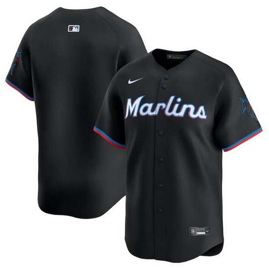 Men Miami Marlins Blank Black 2024 Alternate Limited Stitched Baseball Jersey Men Miami Marlins Blank Black 2024 Alternate Limited Stitched Baseball Jersey