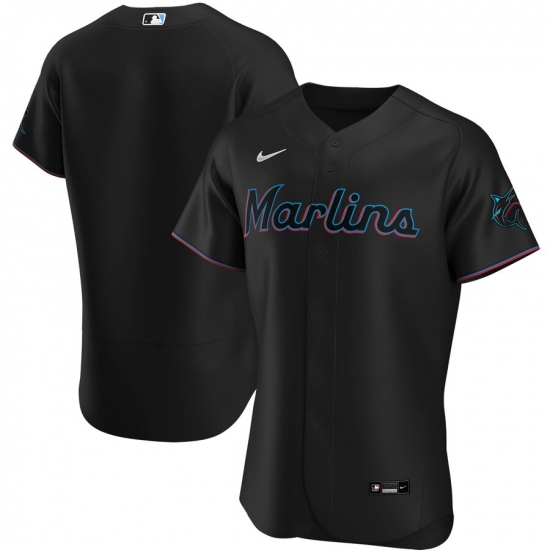 Men Miami Marlins Men Nike Black Alternate 2020 Flex Base MLB Jersey Men Miami Marlins Men Nike Black Alternate 2020 Flex Base MLB Jersey