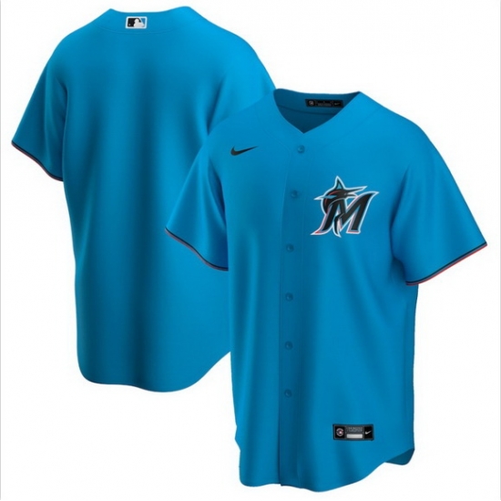 Men Miami Marlins Nike Blue Blank Jersey Men Miami Marlins Nike Blue Blank Jersey