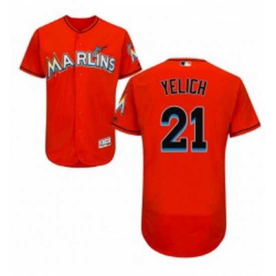 Mens Majestic Miami Marlins 21 Christian Yelich Orange Flexbase Authentic Collection MLB Jersey Mens Majestic Miami Marlins 21 Christian Yelich Orange Flexbase Authentic Collection MLB Jersey