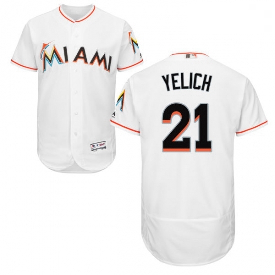 Mens Majestic Miami Marlins 21 Christian Yelich White Home Flex Base Authentic Collection MLB Jersey Mens Majestic Miami Marlins 21 Christian Yelich White Home Flex Base Authentic Collection MLB Jersey