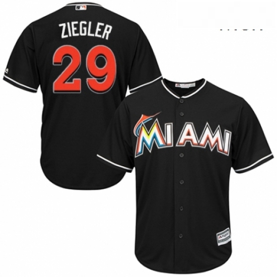 Mens Majestic Miami Marlins 29 Brad Ziegler Replica Black Alternate 2 Cool Base MLB Jersey Mens Majestic Miami Marlins 29 Brad Ziegler Replica Black Alternate 2 Cool Base MLB Jersey