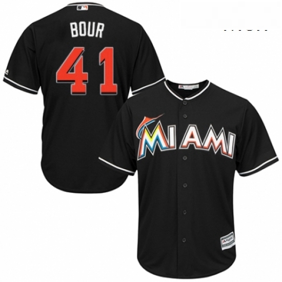 Mens Majestic Miami Marlins 41 Justin Bour Replica Black Alternate 2 Cool Base MLB Jersey Mens Majestic Miami Marlins 41 Justin Bour Replica Black Alternate 2 Cool Base MLB Jersey
