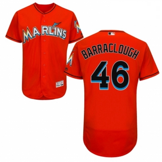 Mens Majestic Miami Marlins 46 Kyle Barraclough Orange Alternate Flex Base Authentic Collection MLB Jersey Mens Majestic Miami Marlins 46 Kyle Barraclough Orange Alternate Flex Base Authentic Collection MLB Jersey