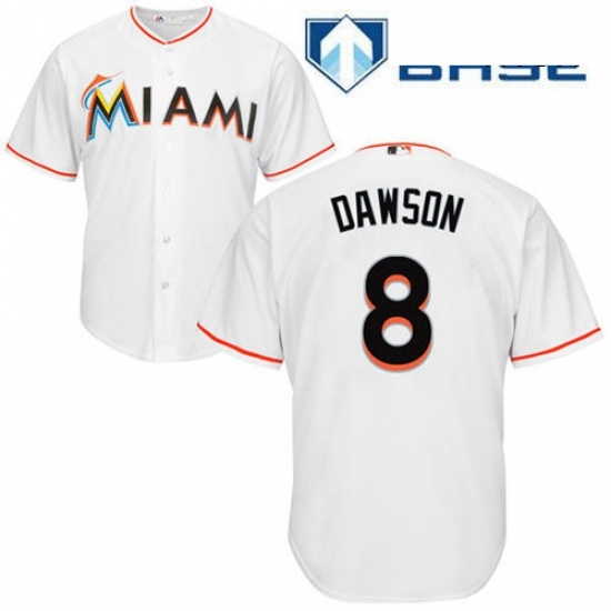 Mens Majestic Miami Marlins 8 Andre Dawson Replica White Home Cool Base MLB Jersey Mens Majestic Miami Marlins 8 Andre Dawson Replica White Home Cool Base MLB Jersey