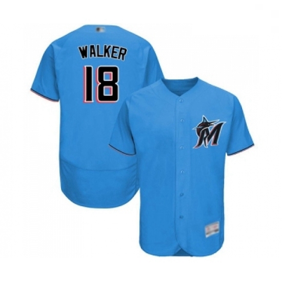 Mens Miami Marlins 18 Neil Walker Blue Alternate Flex Base Authentic Collection Baseball Jersey Mens Miami Marlins 18 Neil Walker Blue Alternate Flex Base Authentic Collection Baseball Jersey