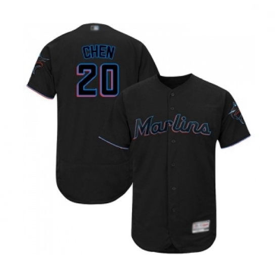 Mens Miami Marlins 20 Wei Yin Chen Black Alternate Flex Base Authentic Collection Baseball Jersey Mens Miami Marlins 20 Wei Yin Chen Black Alternate Flex Base Authentic Collection Baseball Jersey