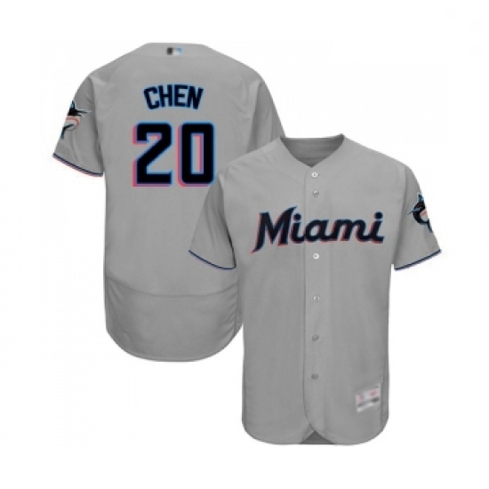 Mens Miami Marlins 20 Wei Yin Chen Grey Road Flex Base Authentic Collection Baseball Jersey Mens Miami Marlins 20 Wei Yin Chen Grey Road Flex Base Authentic Collection Baseball Jersey