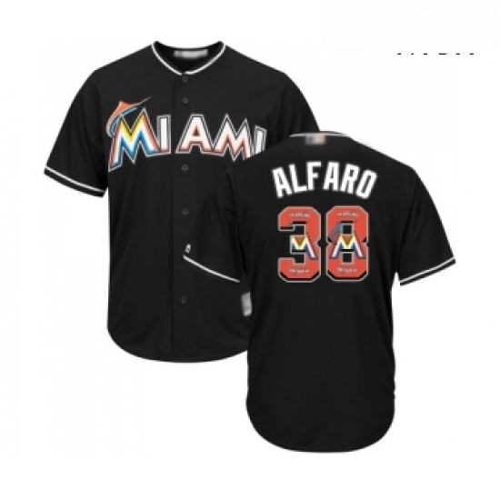 Mens Miami Marlins 38 Jorge Alfaro Authentic Black Team Logo Fashion Cool Base Baseball Jersey Mens Miami Marlins 38 Jorge Alfaro Authentic Black Team Logo Fashion Cool Base Baseball Jersey
