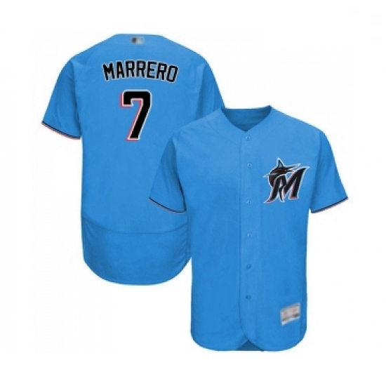 Mens Miami Marlins 7 Deven Marrero Blue Alternate Flex Base Authentic Collection Baseball Jersey Mens Miami Marlins 7 Deven Marrero Blue Alternate Flex Base Authentic Collection Baseball Jersey