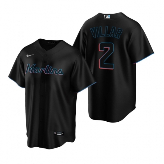 Mens Nike Miami Marlins 2 Jonathan Villar Black Alternate Stitched Baseball Jersey Mens Nike Miami Marlins 2 Jonathan Villar Black Alternate Stitched Baseball Jersey