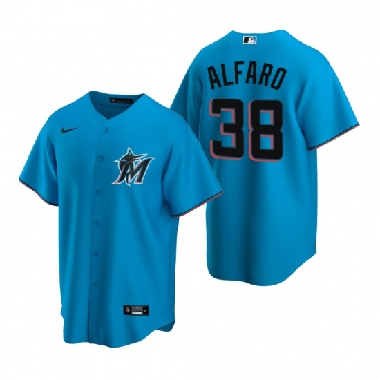 Mens Nike Miami Marlins 38 Jorge Alfaro Blue Alternate Stitched Baseball Jersey Mens Nike Miami Marlins 38 Jorge Alfaro Blue Alternate Stitched Baseball Jersey
