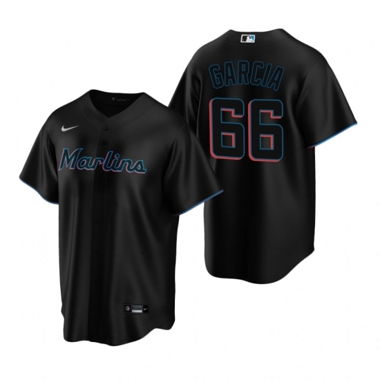 Mens Nike Miami Marlins 66 Jarlin Garcia Black Alternate Stitched Baseball Jersey Mens Nike Miami Marlins 66 Jarlin Garcia Black Alternate Stitched Baseball Jersey