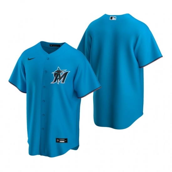 Mens Nike Miami Marlins Blank Blue Alternate Stitched Baseball Jersey Mens Nike Miami Marlins Blank Blue Alternate Stitched Baseball Jersey