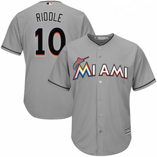 Youth Majestic Miami Marlins 10 JT Riddle Authentic Grey Road Cool Base MLB Jersey Youth Majestic Miami Marlins 10 JT Riddle Authentic Grey Road Cool Base MLB Jersey