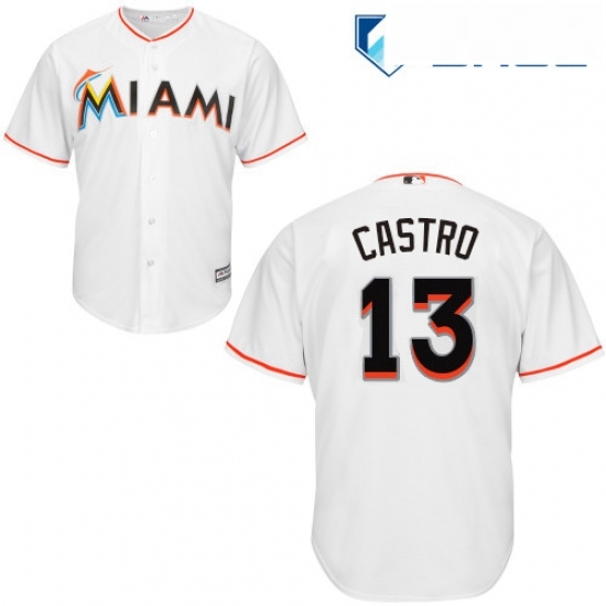 Youth Majestic Miami Marlins 13 Starlin Castro Replica White Home Cool Base MLB Jersey Youth Majestic Miami Marlins 13 Starlin Castro Replica White Home Cool Base MLB Jersey