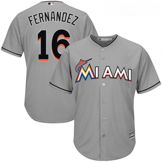 Youth Majestic Miami Marlins 16 Jose Fernandez Authentic Grey Road Cool Base MLB Jersey Youth Majestic Miami Marlins 16 Jose Fernandez Authentic Grey Road Cool Base MLB Jersey